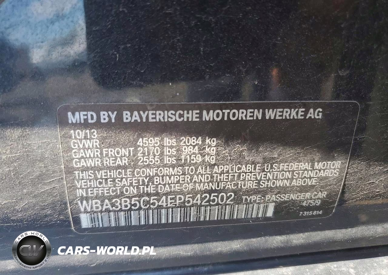 2014 BMW 328 Xi Sulev VIN:WBA3B5C54EP542502 - 12