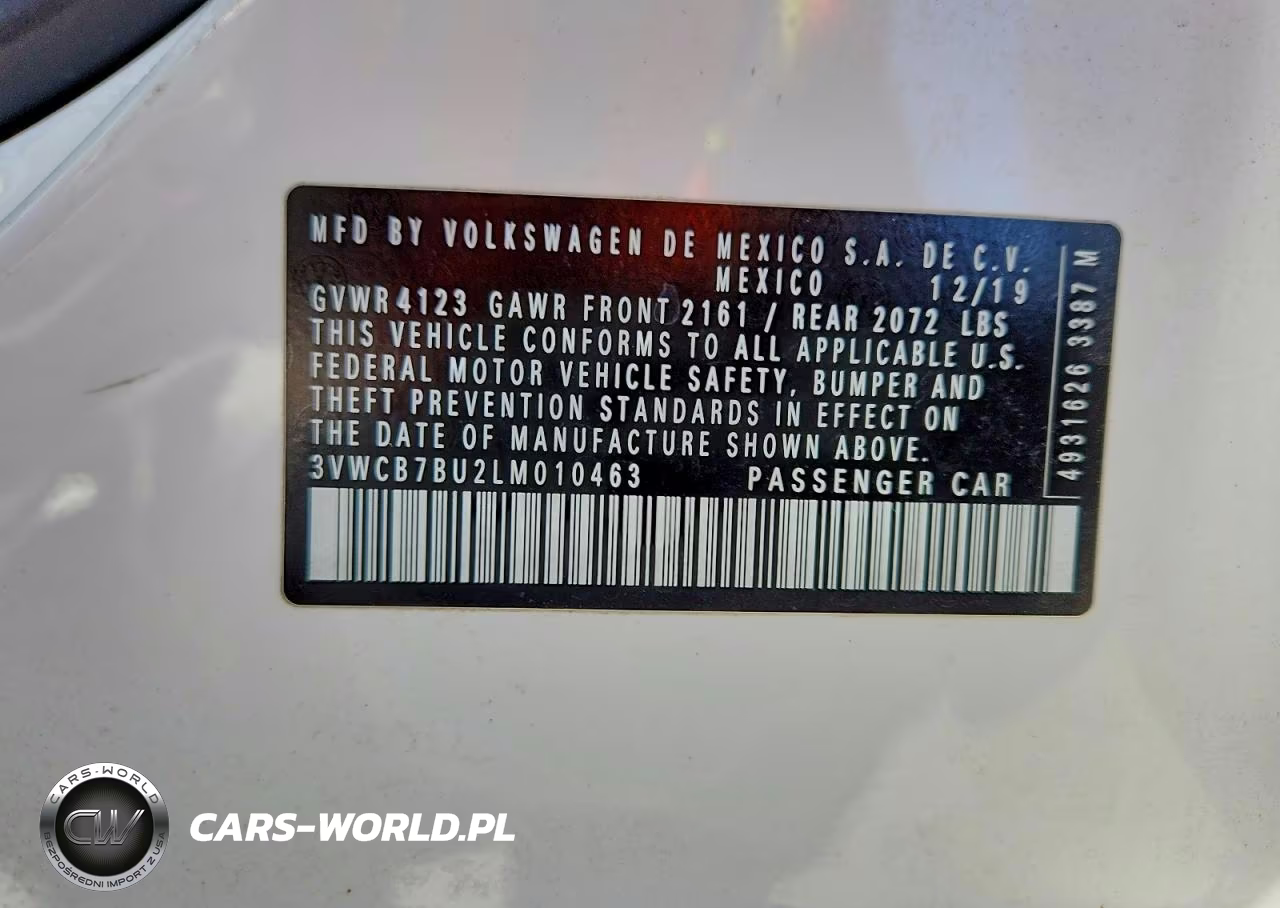 2020 Volkswagen Jetta S VIN:3VWCB7BU2LM010463 - 12