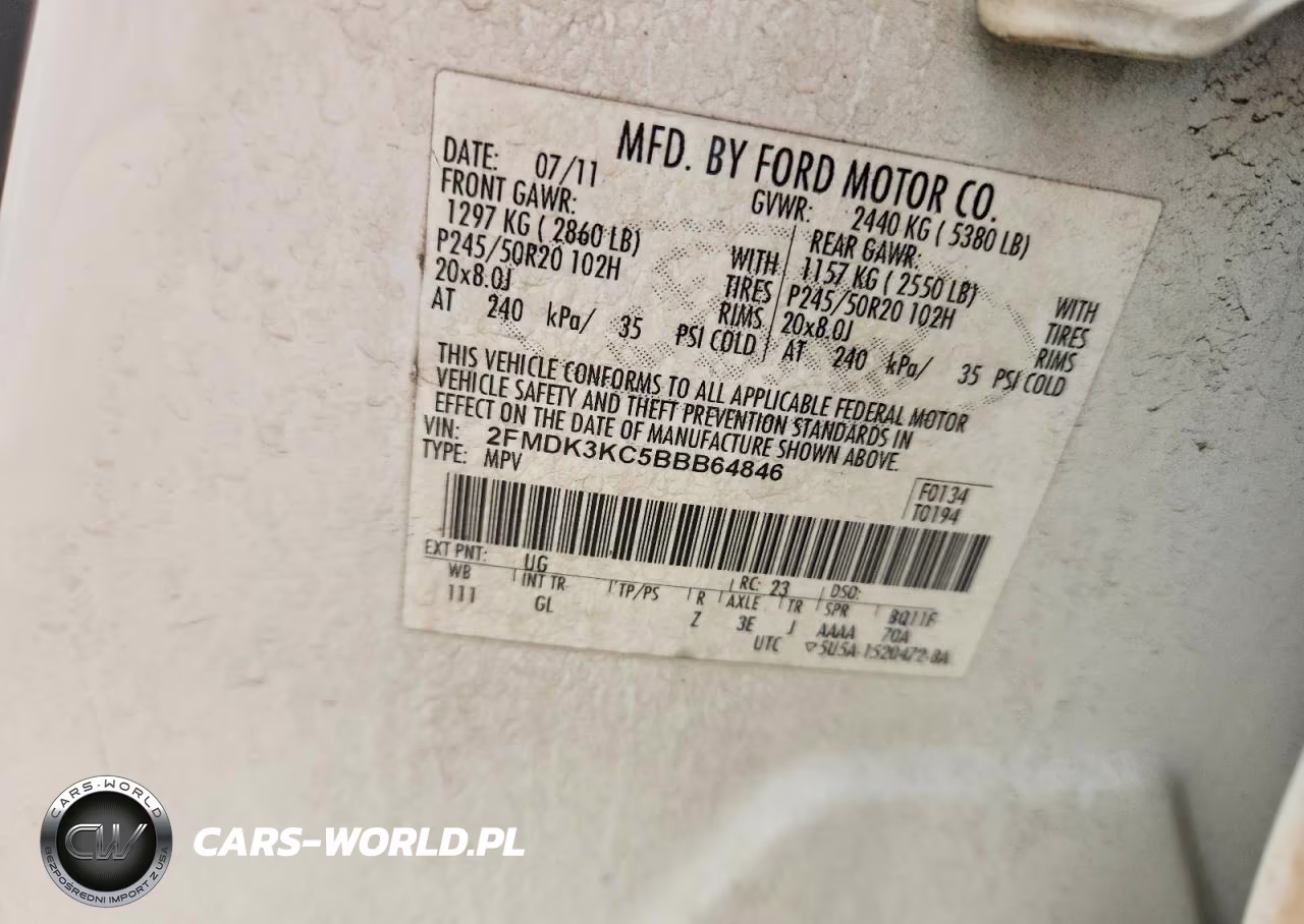 2011 Ford Edge Limited VIN:2FMDK3KC5BBB64846 - 12