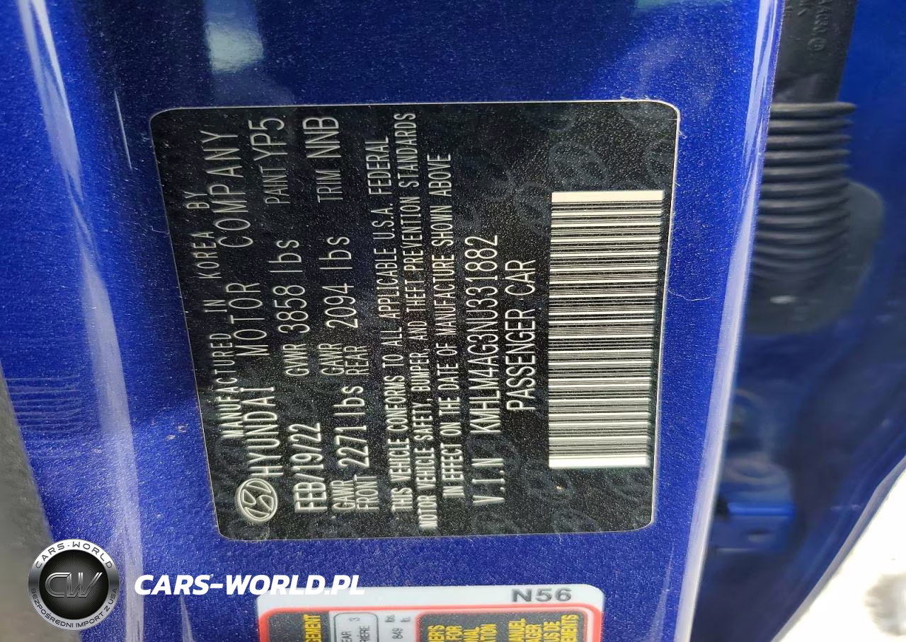2022 Hyundai Elantra Sel VIN:KMHLM4AG3NU331882 - 13