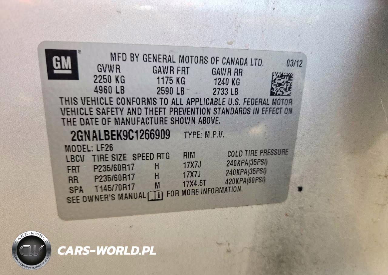 2012 Chevrolet Equinox Ls VIN:2GNALBEK9C1266909 - 14