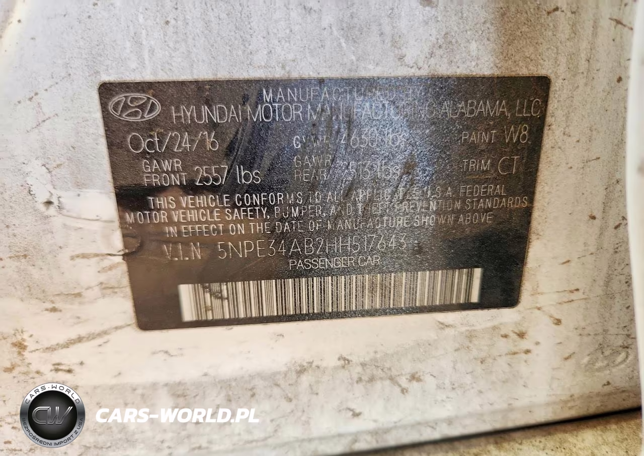 2017 Hyundai Sonata Sport 2.0T VIN:5NPE34AB2HH517643 - 12