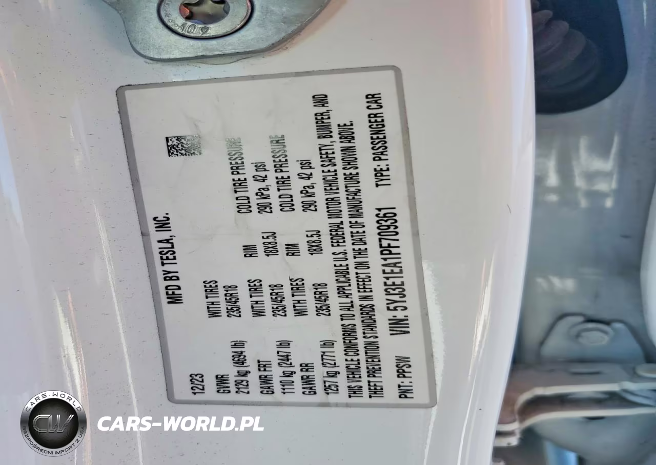 2023 Tesla Model 3 VIN:5YJ3E1EA1PF709361 - 12