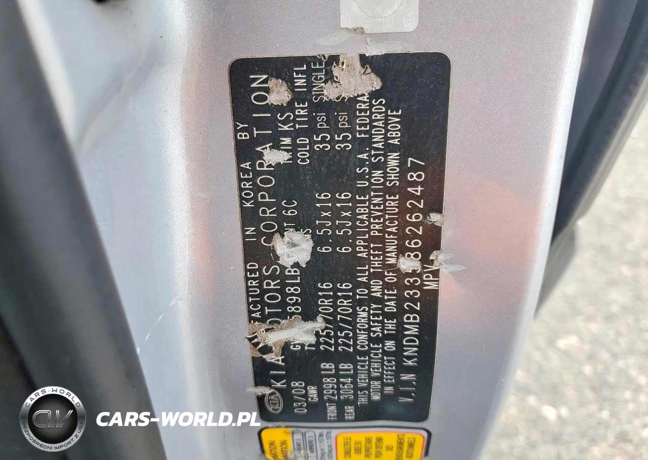 2008 Kia Sedona Lx VIN:KNDMB233586262487 - 13