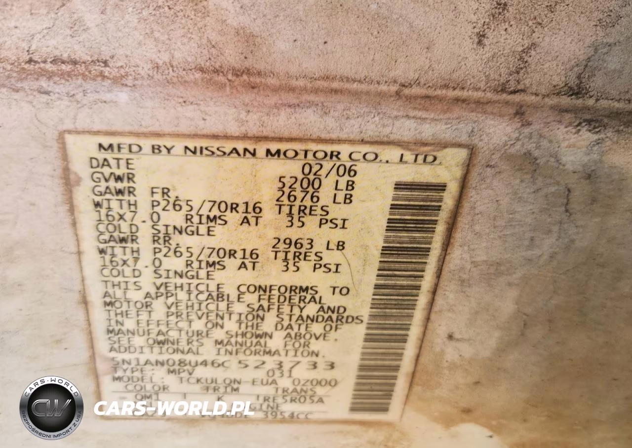 2006 Nissan Xterra X VIN:5N1AN08U46C523733 - 12