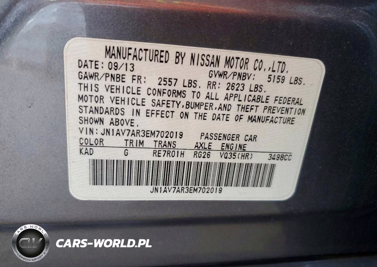 2014 Infiniti Q50 Hybrid Sport VIN:JN1AV7AR3EM702019 - 13