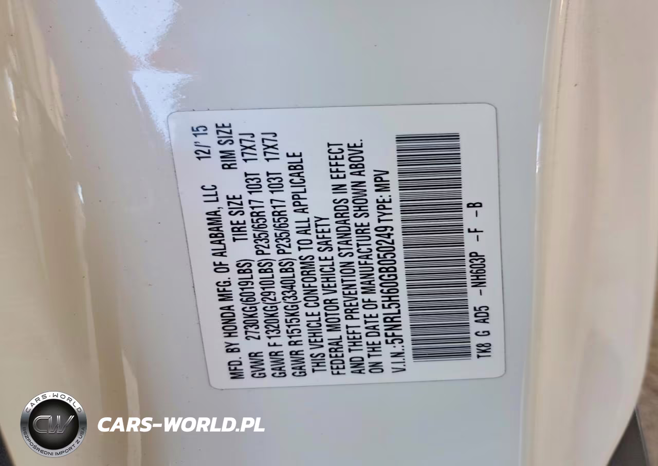 2016 Honda Odyssey Exl VIN:5FNRL5H60GB050249 - 13