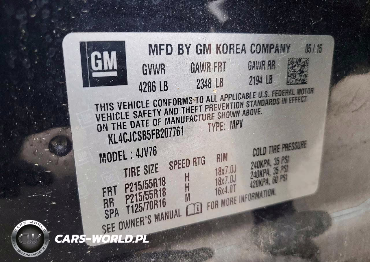 2015 Buick Encore VIN:KL4CJCSB5FB207761 - 12
