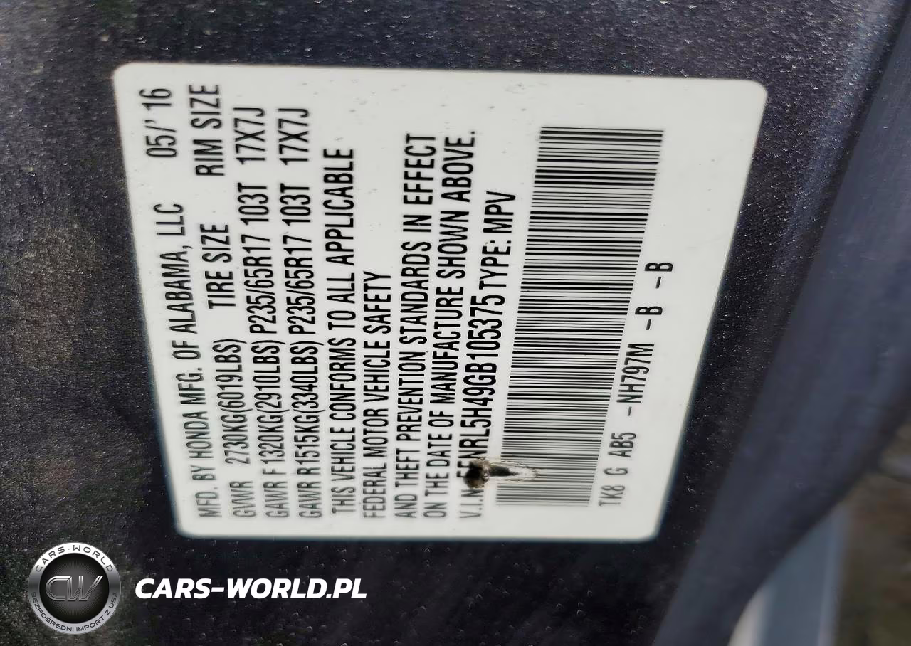 2016 Honda Odyssey Ex VIN:5FNRL5H49GB105375 - 13