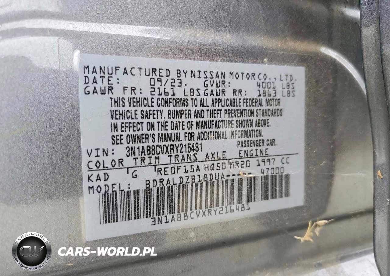 2024 Nissan Sentra Sv VIN:3N1AB8CVXRY216481 - 13
