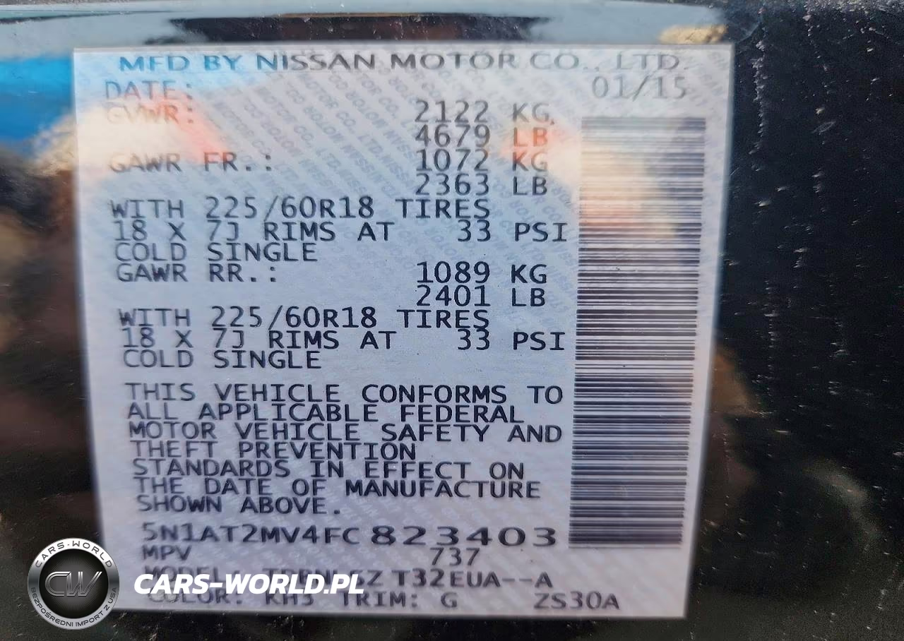 2015 Nissan Rogue Sl VIN:5N1AT2MV4FC823403 - 13