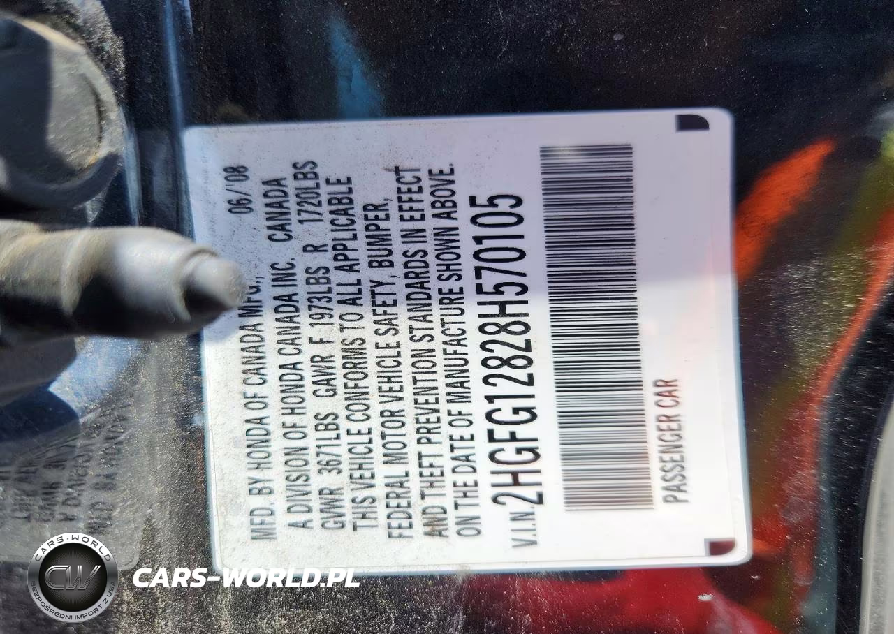 2008 Honda Civic Ex VIN:2HGFG12828H570105 - 12