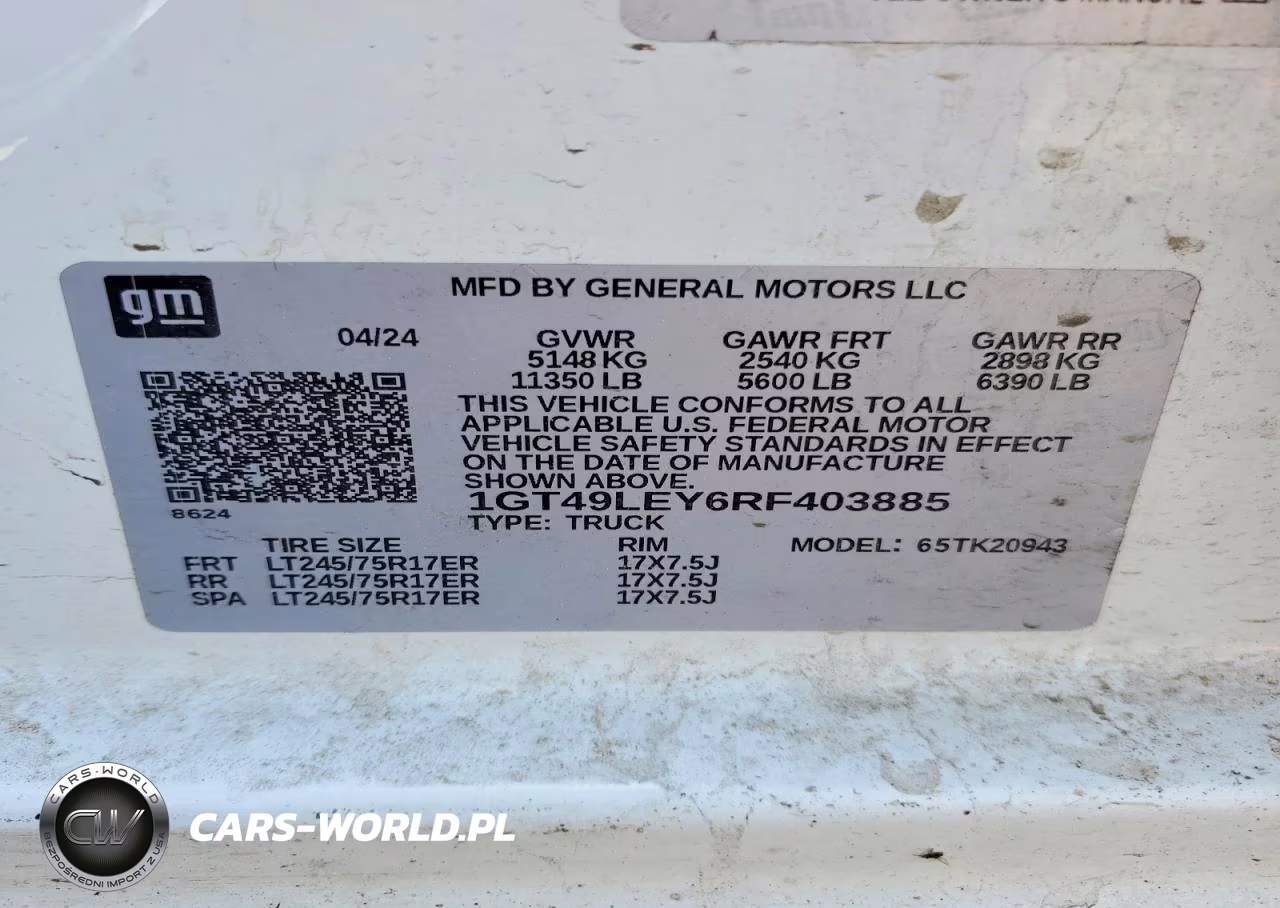 2024 GMC Sierra K2500 Heavy Duty VIN:1GT49LEY6RF403885 - 12