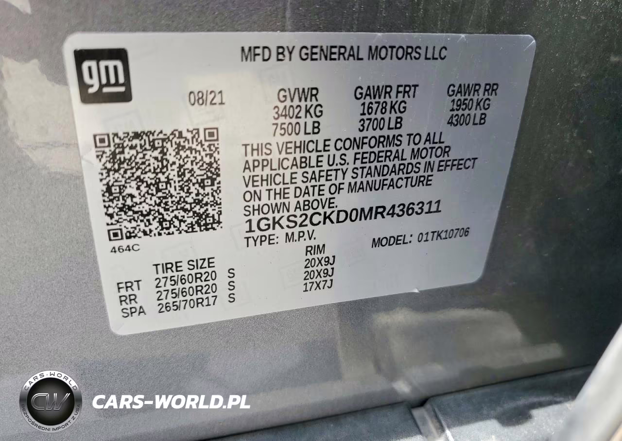 2021 GMC Yukon At4 VIN:1GKS2CKD0MR436311 - 13
