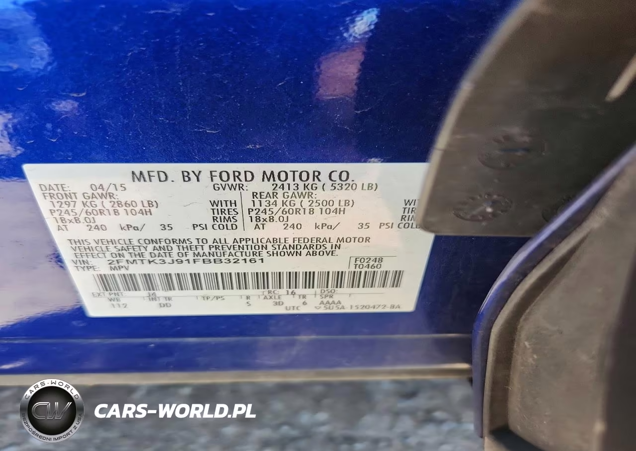 2015 Ford Edge Sel VIN:2FMTK3J91FBB32161 - 14