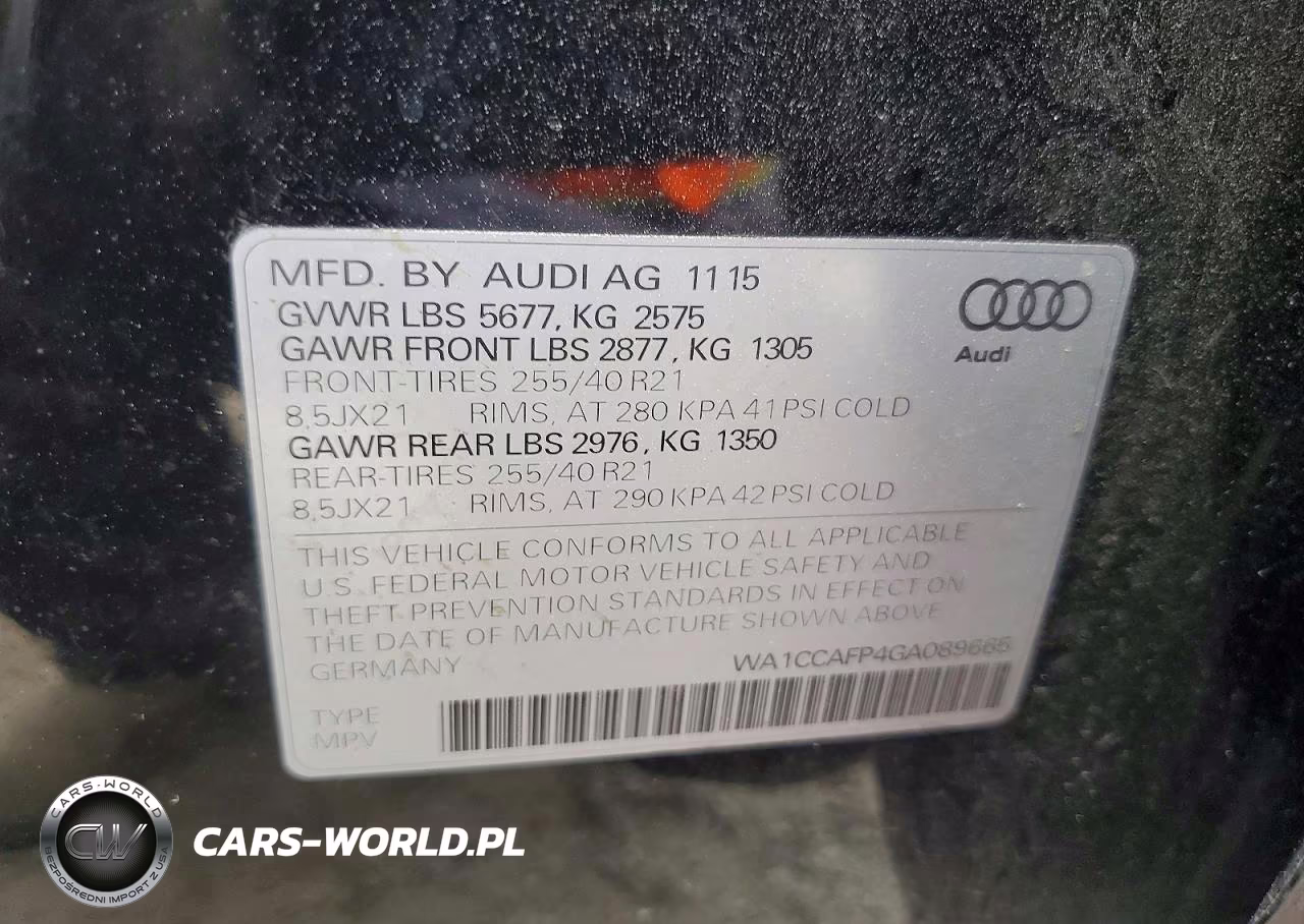 2016 Audi Sq5 Premium Plus VIN:WA1CCAFP4GA089665 - 14