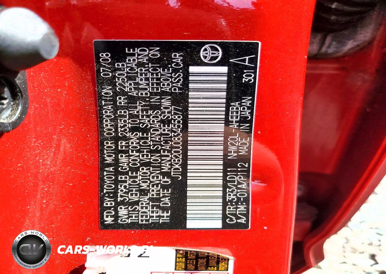 2008 Toyota Prius Base VIN:JTDKB20U083455877 - 14