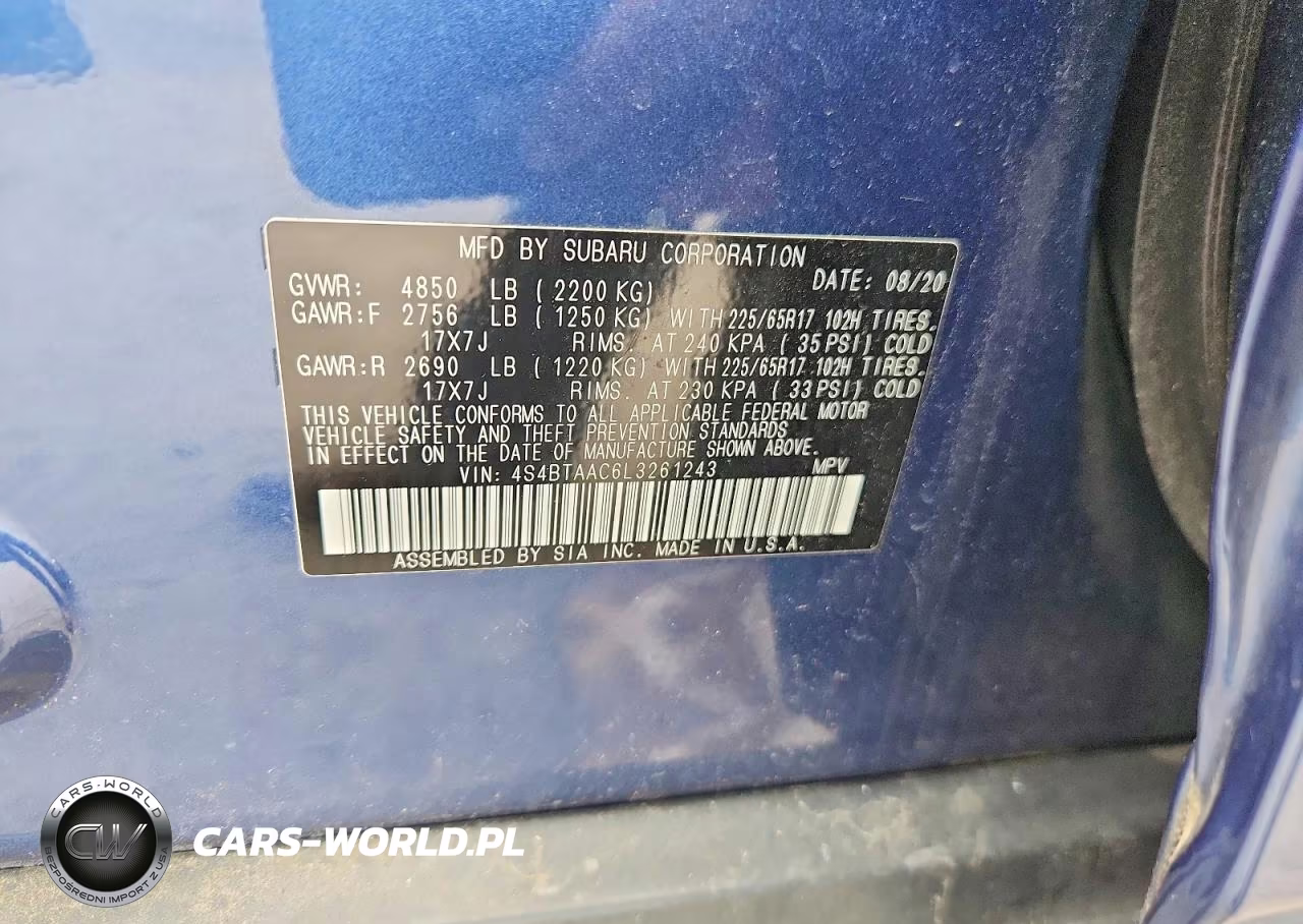 2020 Subaru Outback VIN:4S4BTAAC6L3261243 - 13