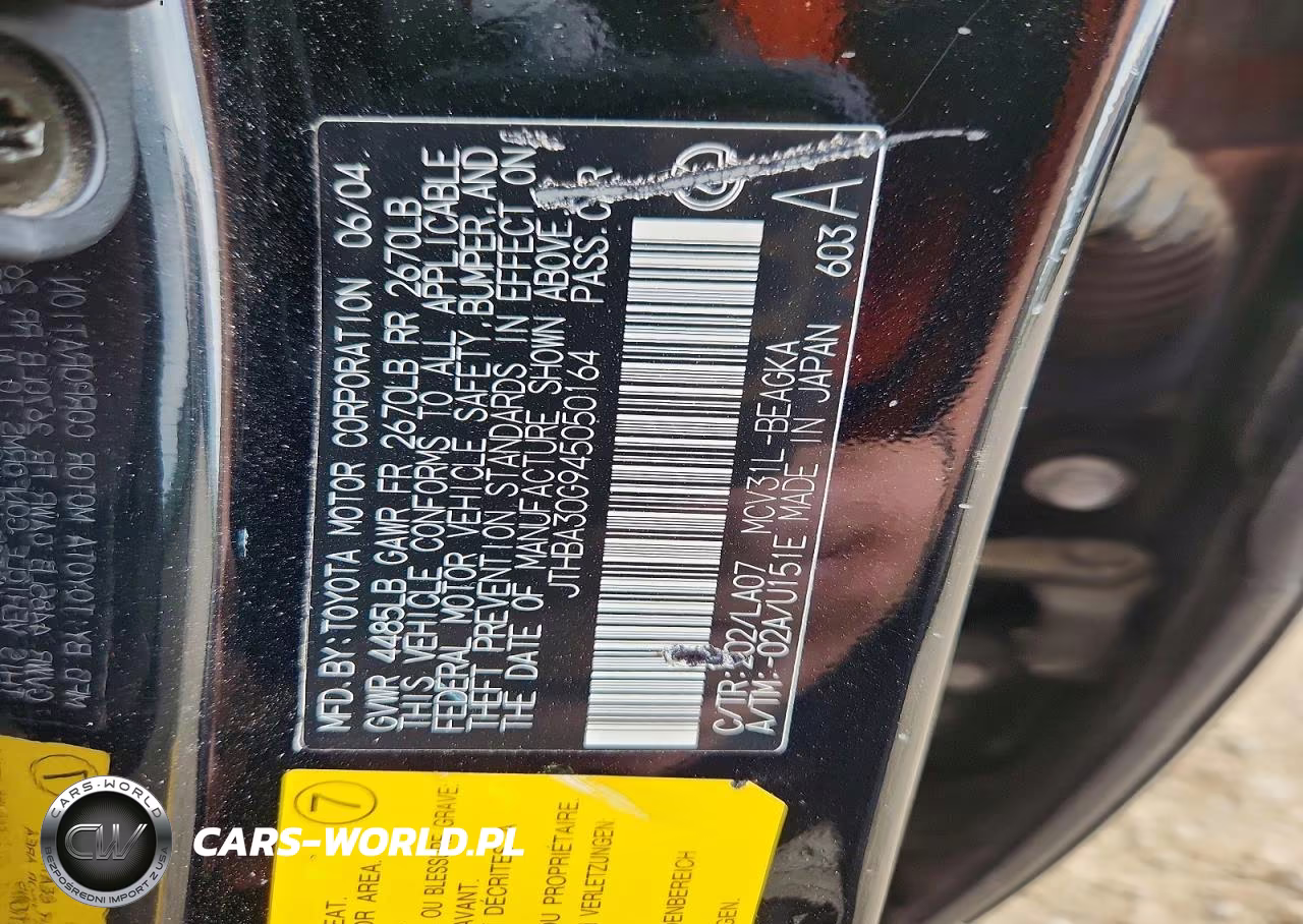 2004 Lexus Es 330 Base VIN:JTHBA30G945050164 - 12