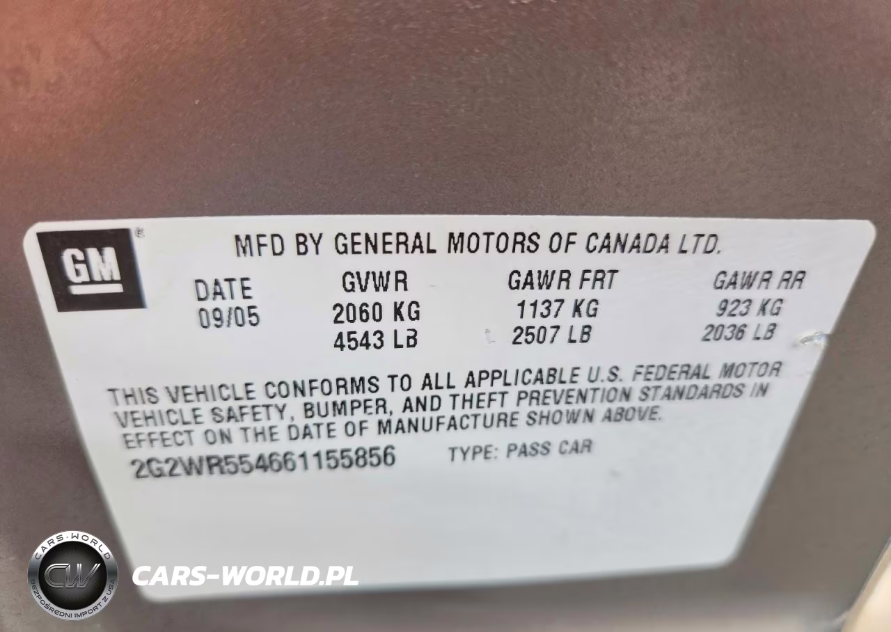 2006 Pontiac Grand Prix Gt VIN:2G2WR554661155856 - 12