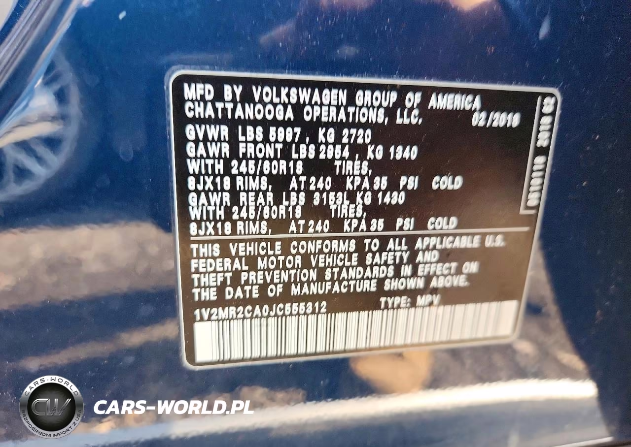 2018 Volkswagen Atlas Sel VIN:1V2MR2CA0JC555312 - 13