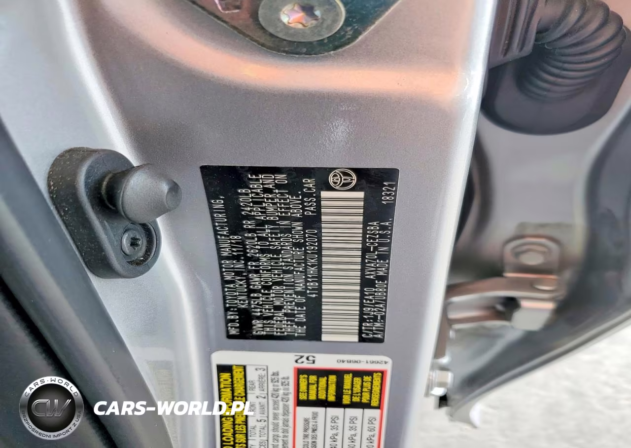2019 Toyota Camry Se VIN:4T1B11HK1KU192070 - 12