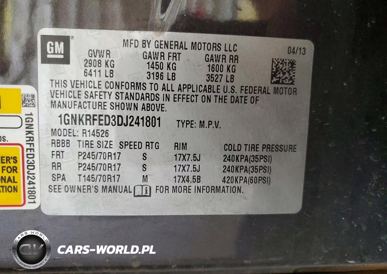 2013 Chevrolet Traverse Ls VIN:1GNKRFED3DJ241801 - 13
