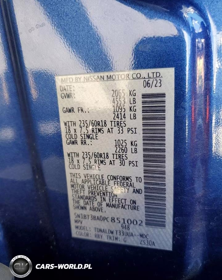 2023 Nissan Rogue Sv VIN:5N1BT3BA0PC851002 - 13