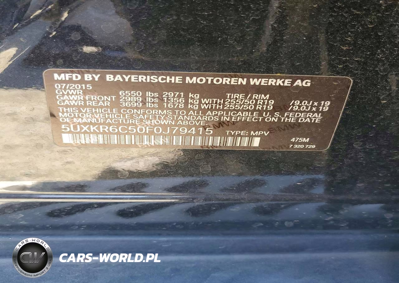 2015 BMW X5 xDrive50I VIN:5UXKR6C50F0J79415 - 12