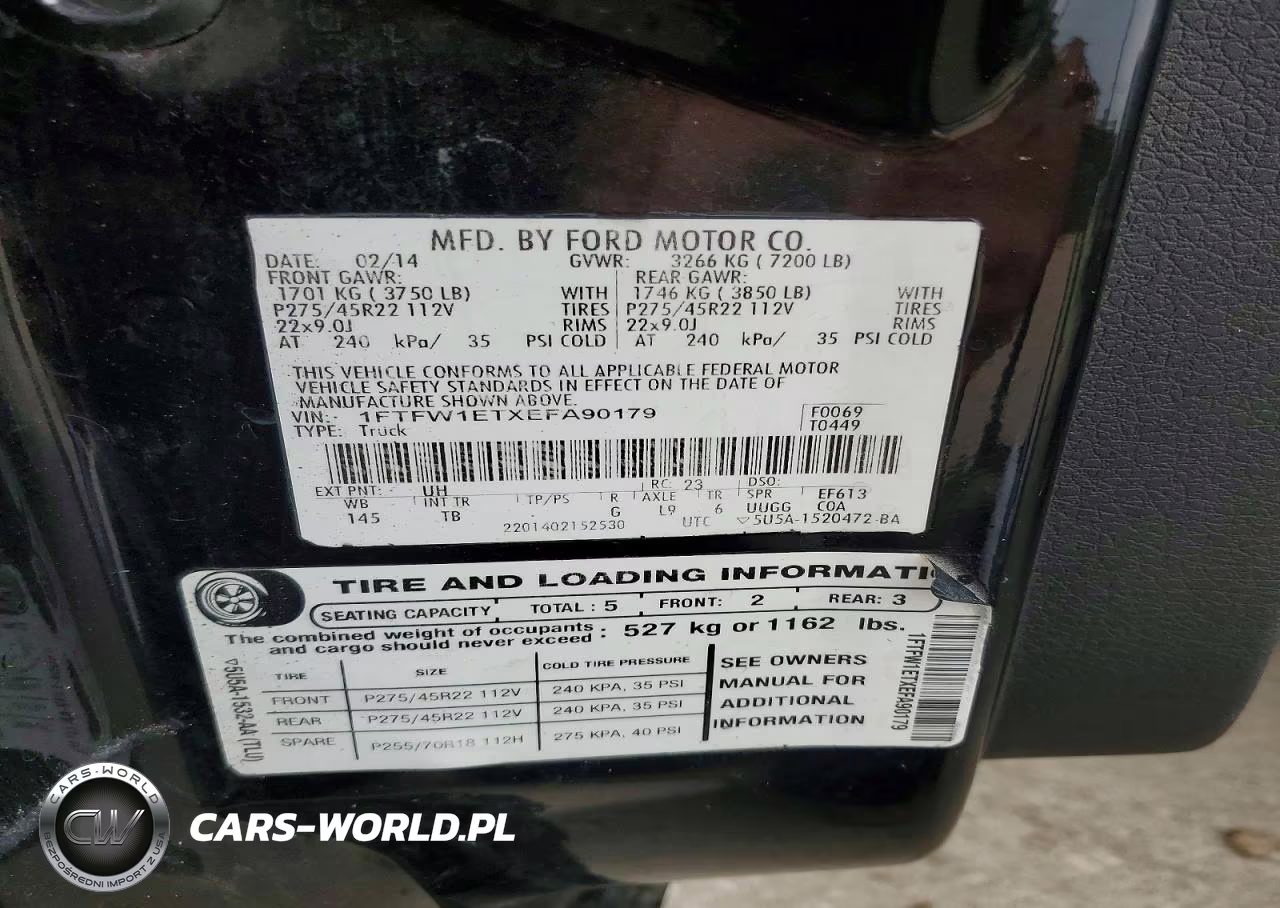 2014 Ford F150 Supercrew VIN:1FTFW1ETXEFA90179 - 12