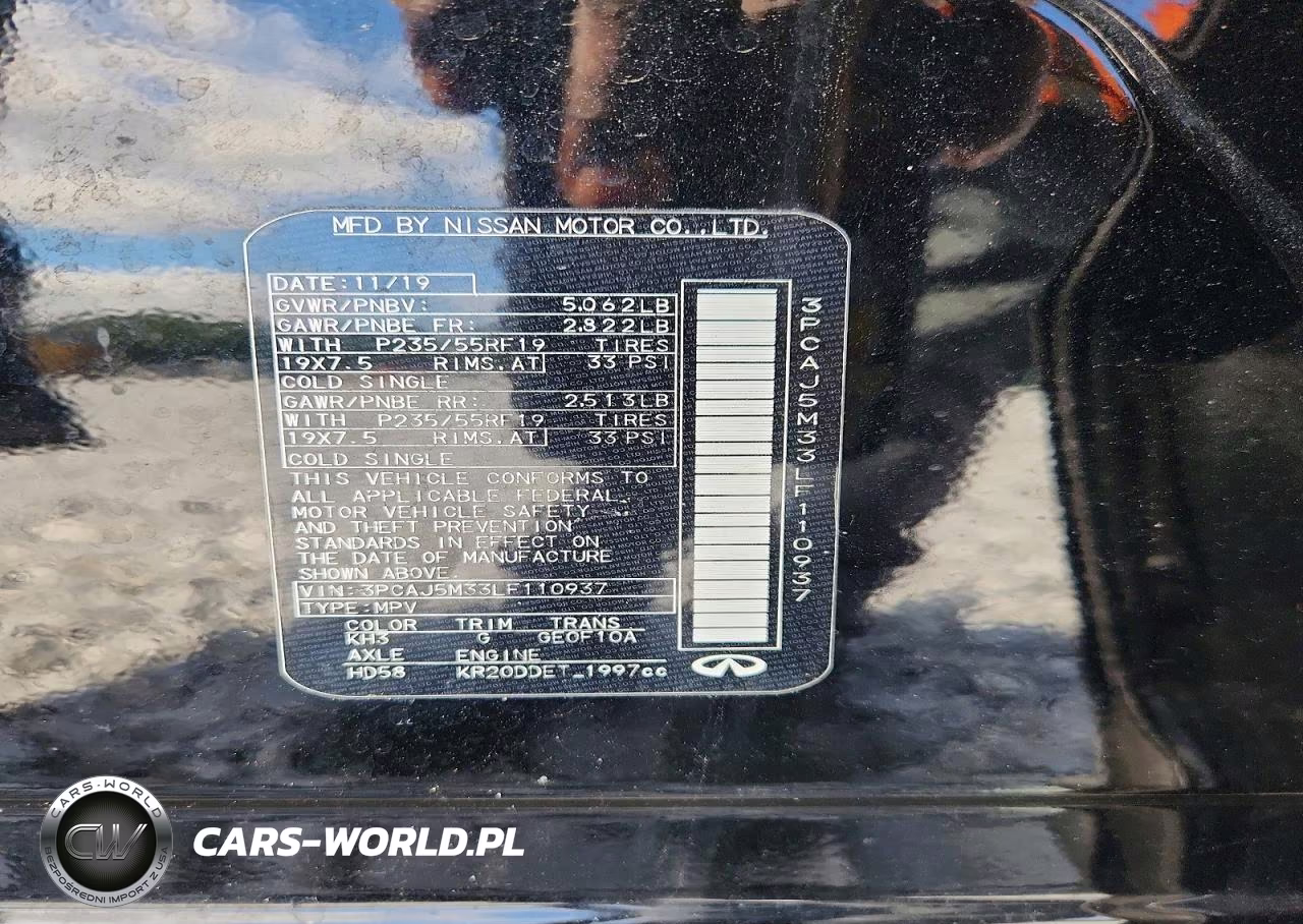 2020 Infiniti Qx50 Luxe VIN:3PCAJ5M33LF110937 - 13