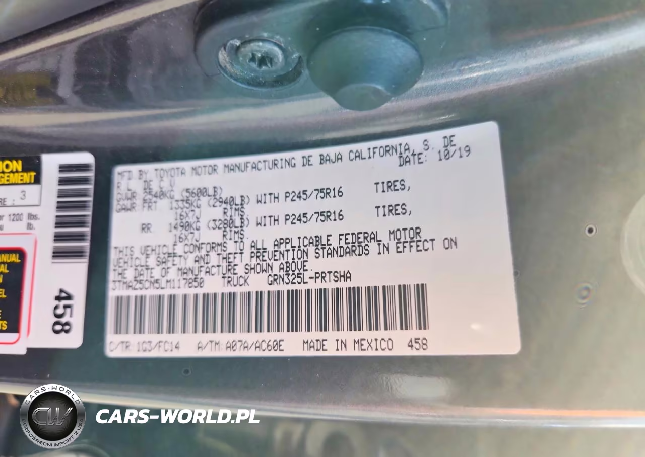 2020 Toyota Tacoma Sr5 V6 VIN:3TMAZ5CN5LM117850 - 12