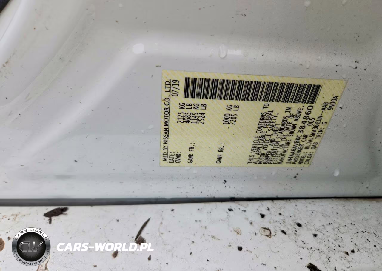 2019 Nissan Maxima 3.5 Sr VIN:1N4AA6AV8KC384860 - 12