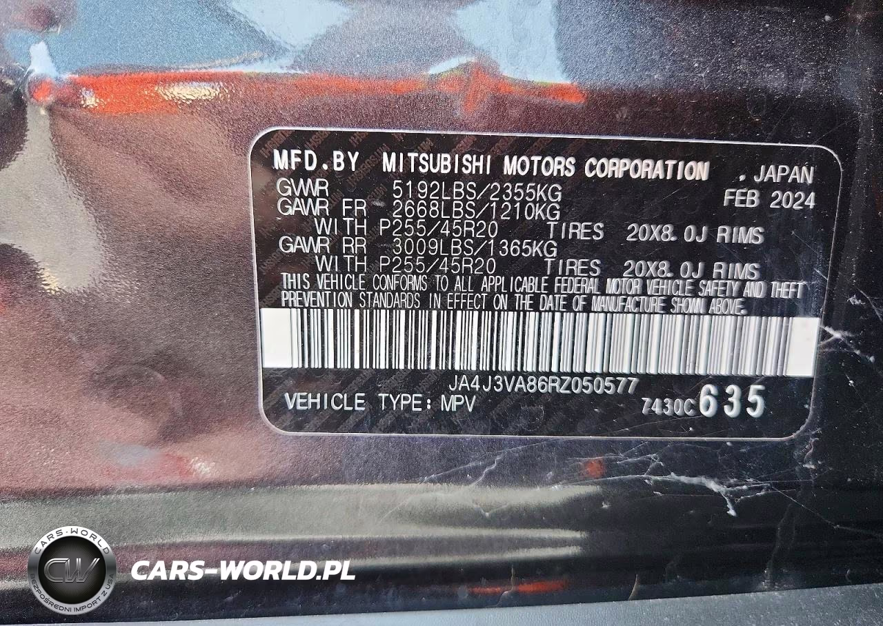 2024 Mitsubishi Outlander Se VIN:JA4J3VA86RZ050577 - 12
