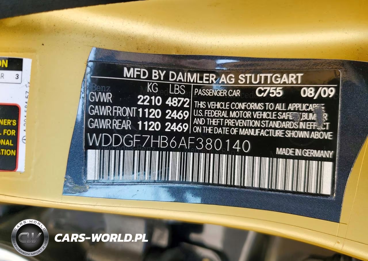2010 Mercedes-Benz C 63 Amg VIN:WDDGF7HB6AF380140 - 12
