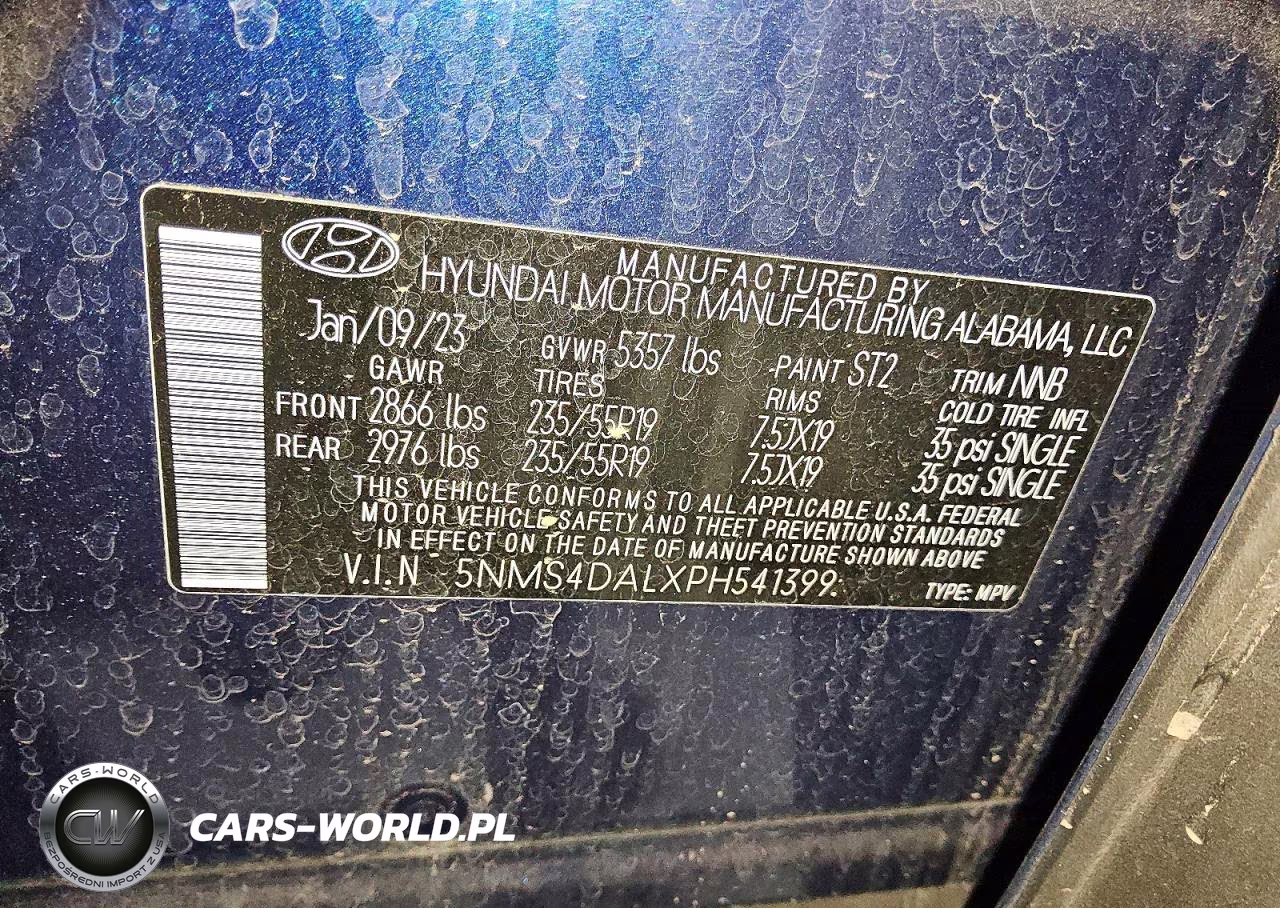 2023 Hyundai Santa Fe Limited VIN:5NMS4DALXPH541399 - 13