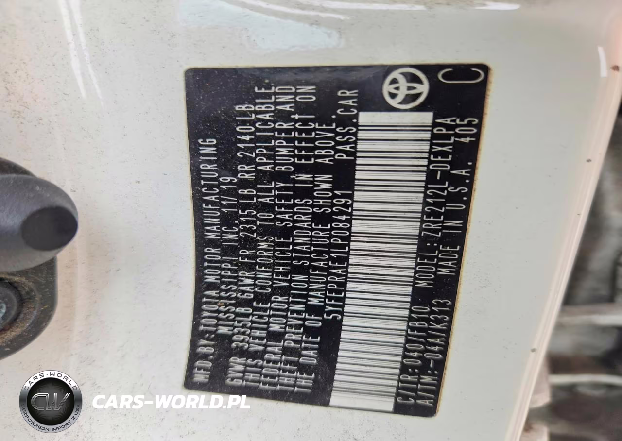 2020 Toyota Corolla Le VIN:5YFEPRAE1LP084291 - 12