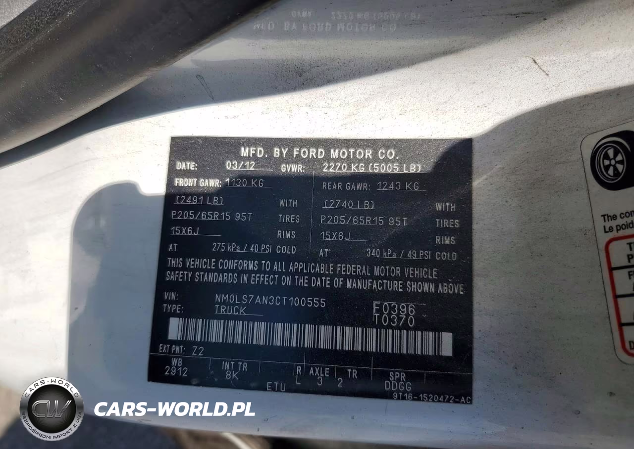 2012 Ford Transit Connect Xl VIN:NM0LS7AN3CT100555 - 13