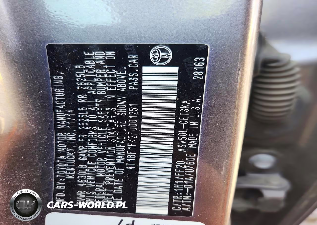 2015 Toyota Camry Se VIN:4T1BF1FK2FU001251 - 12