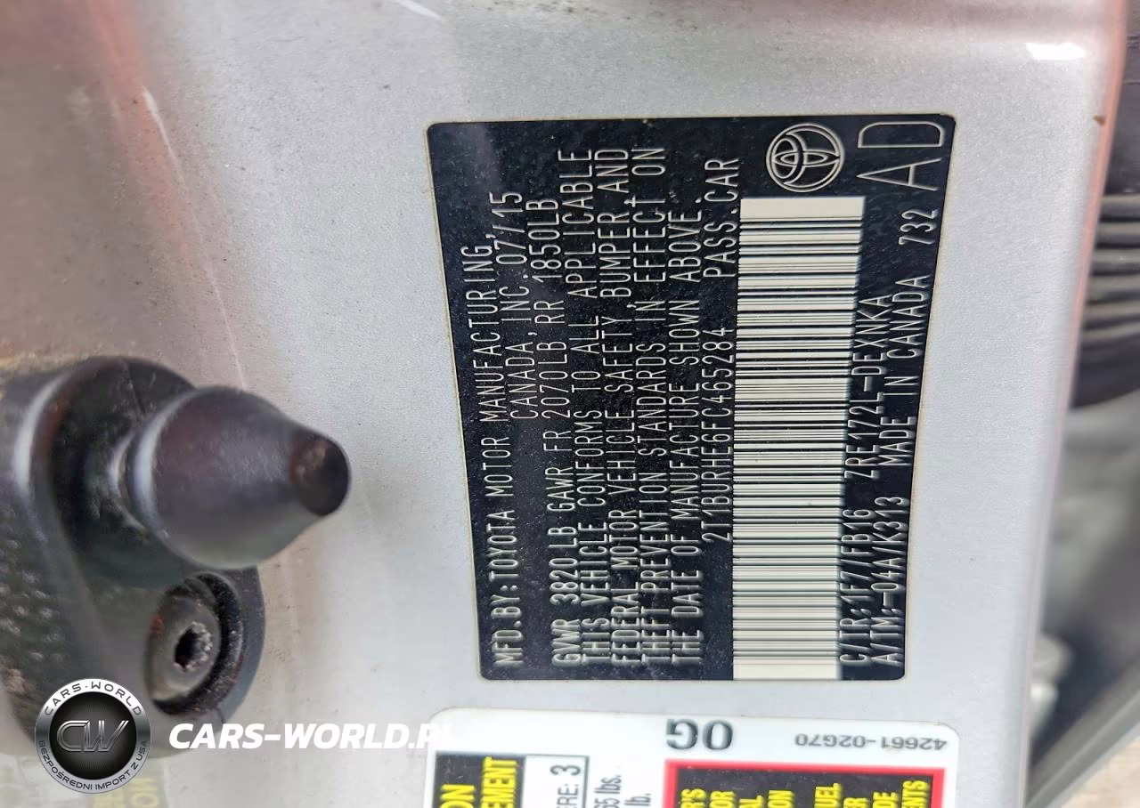 2015 Toyota Corolla Le VIN:2T1BURHE6FC465284 - 12
