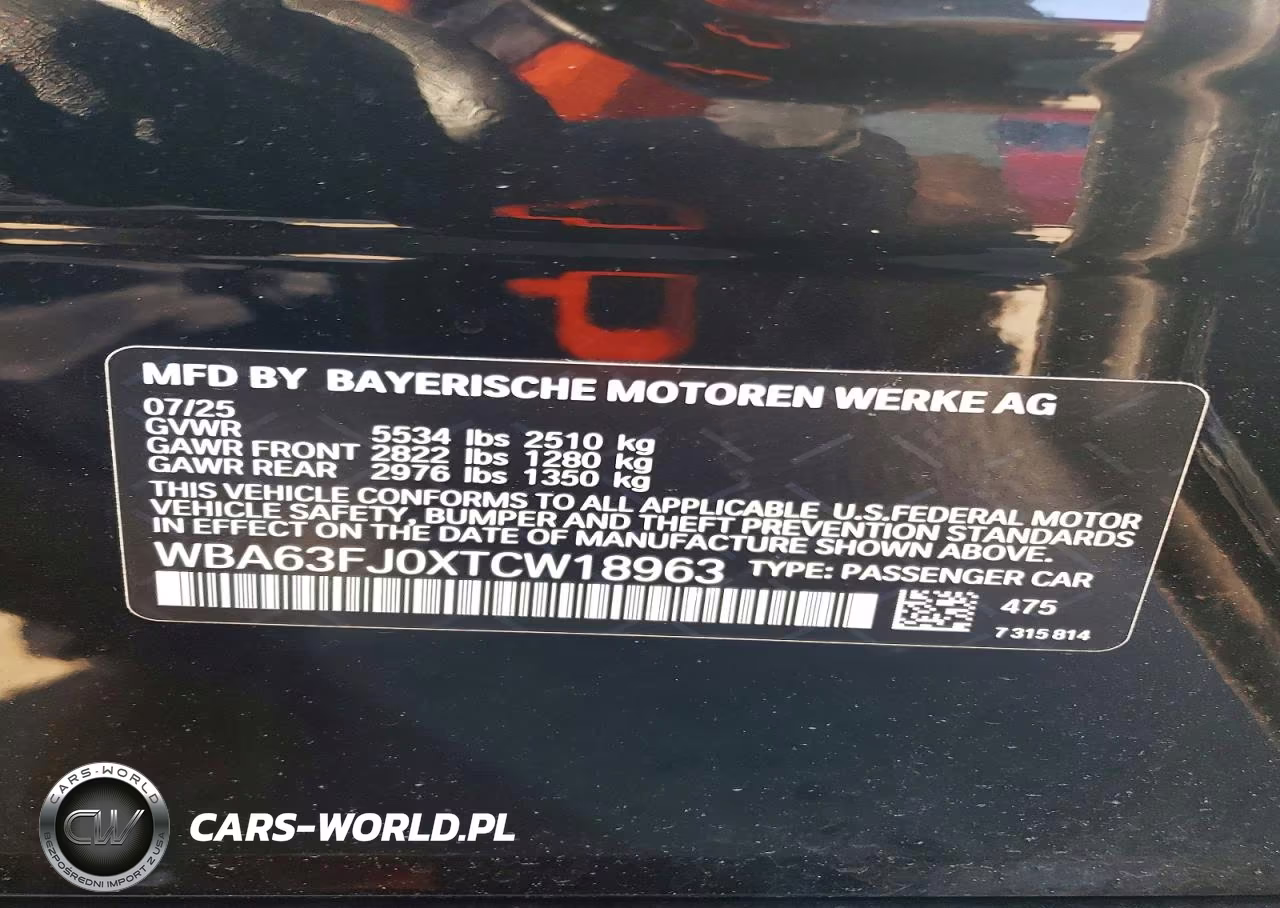 2026 BMW 540 Xi VIN:WBA63FJ0XTCW18963 - 12