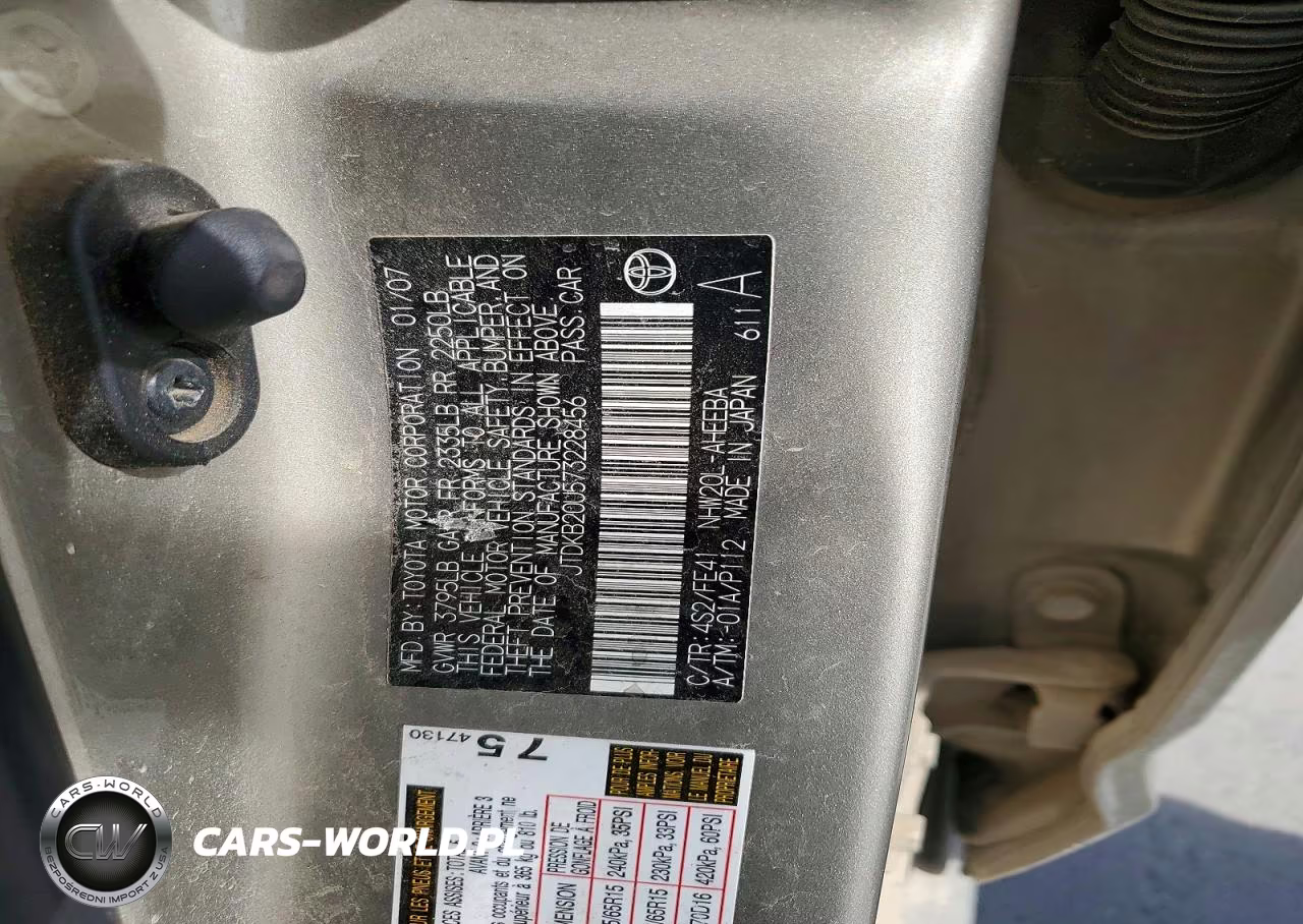 2007 Toyota Prius Base VIN:JTDKB20U573228456 - 12