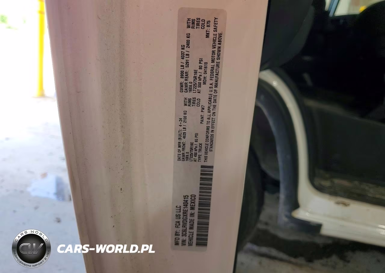 2024 Ram Promaster 2500 Delivery Van VIN:3C6LRVDGXRE140415 - 14