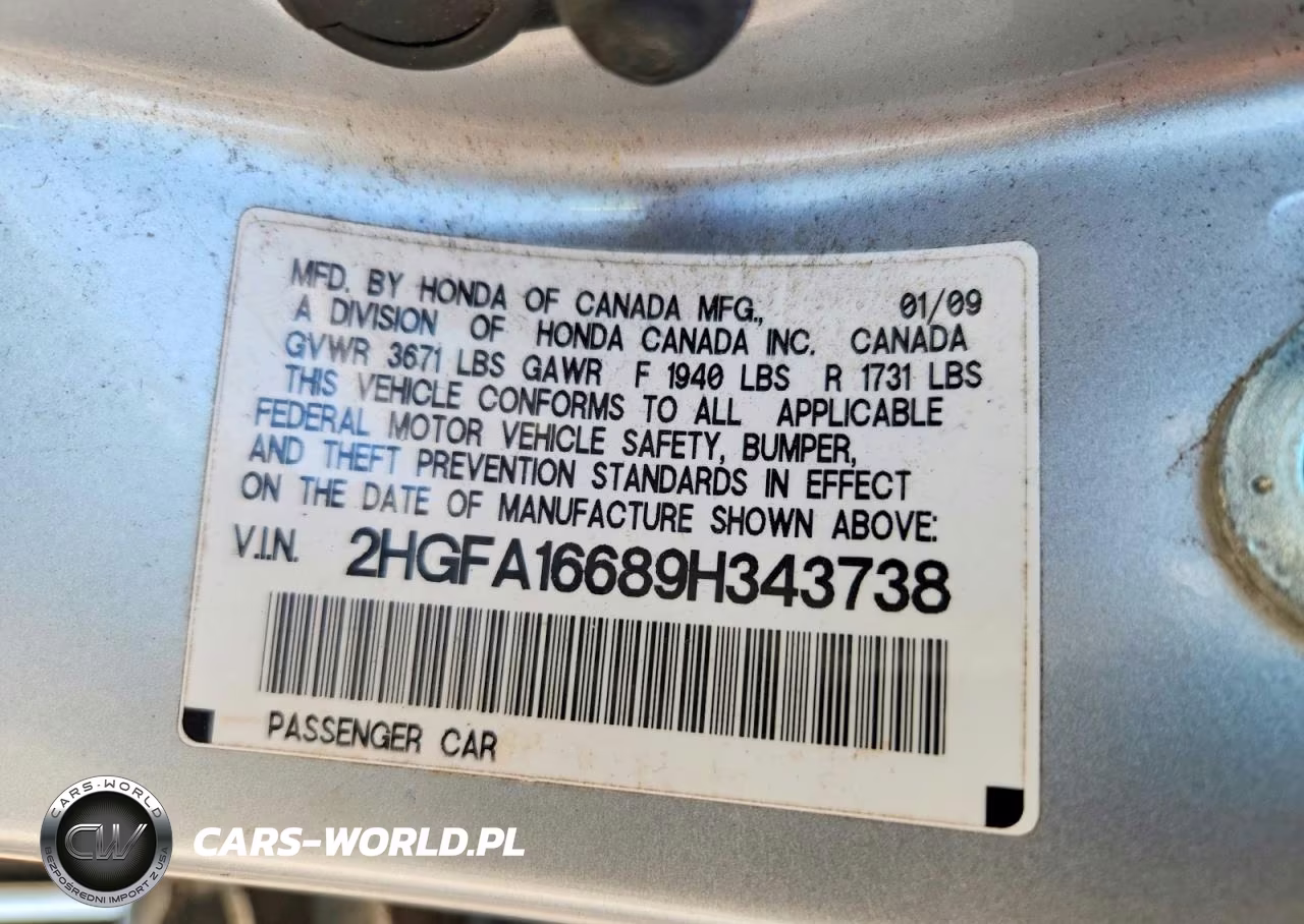 2009 Honda Civic Lx-S VIN:2HGFA16689H343738 - 13