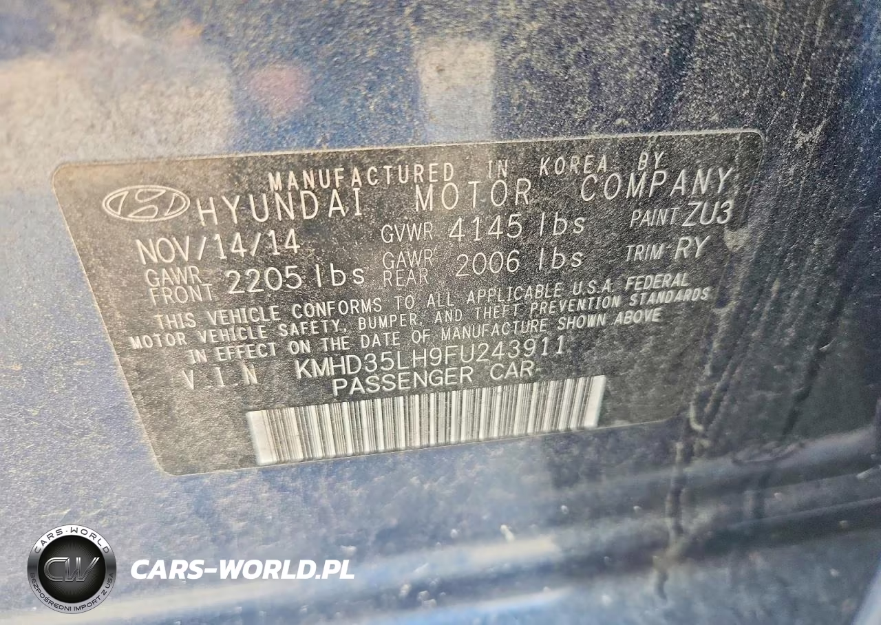 2015 Hyundai Elantra Gt Base VIN:KMHD35LH9FU243911 - 12