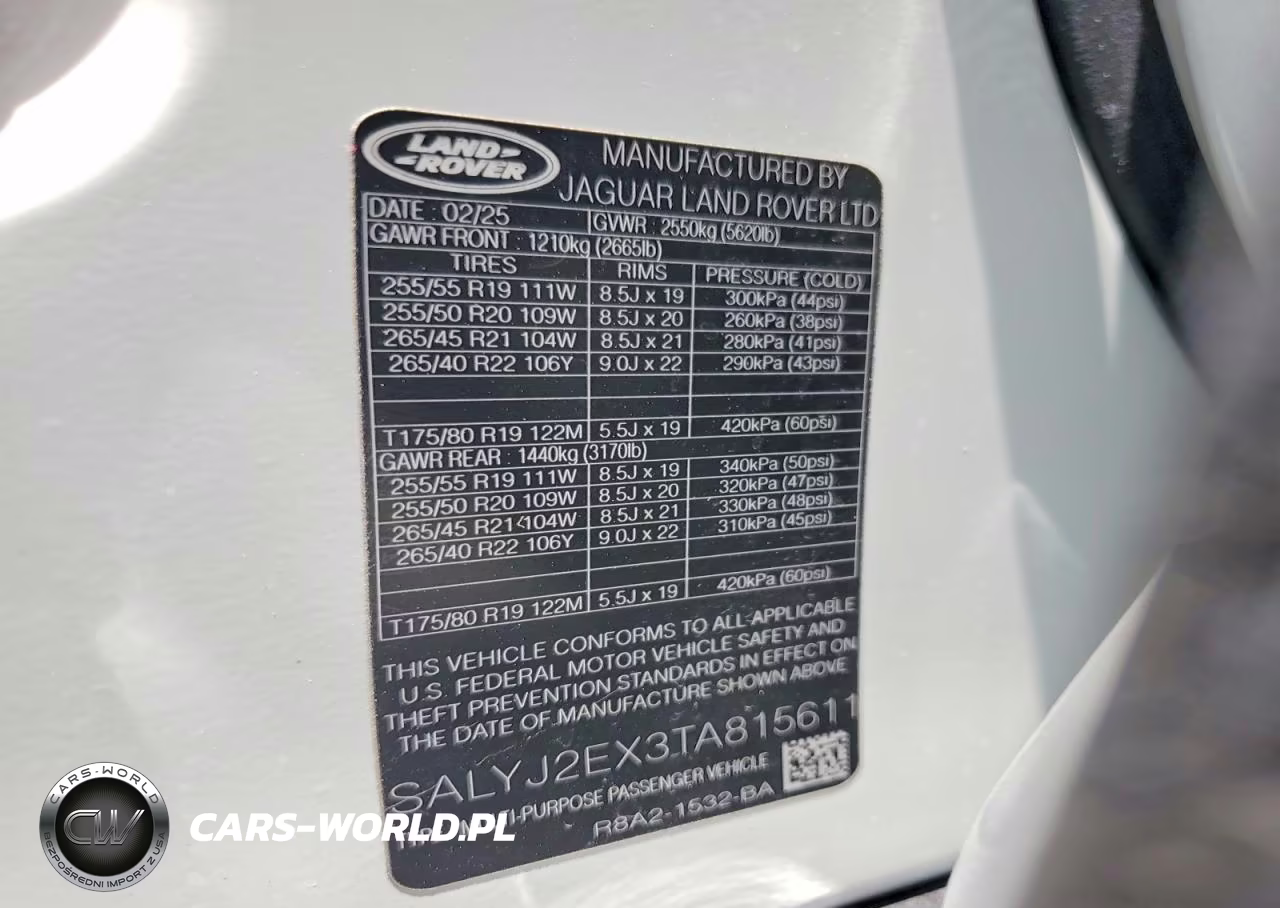 2026 Land Rover Range Rover Velar S VIN:SALYJ2EX3TA815611 - 13