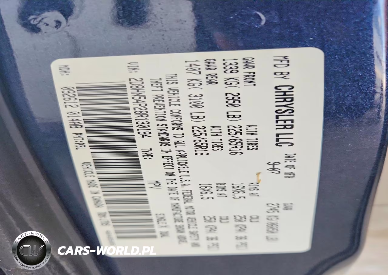 2008 Dodge Grand Caravan Sxt VIN:2D8HN54P28R130194 - 13