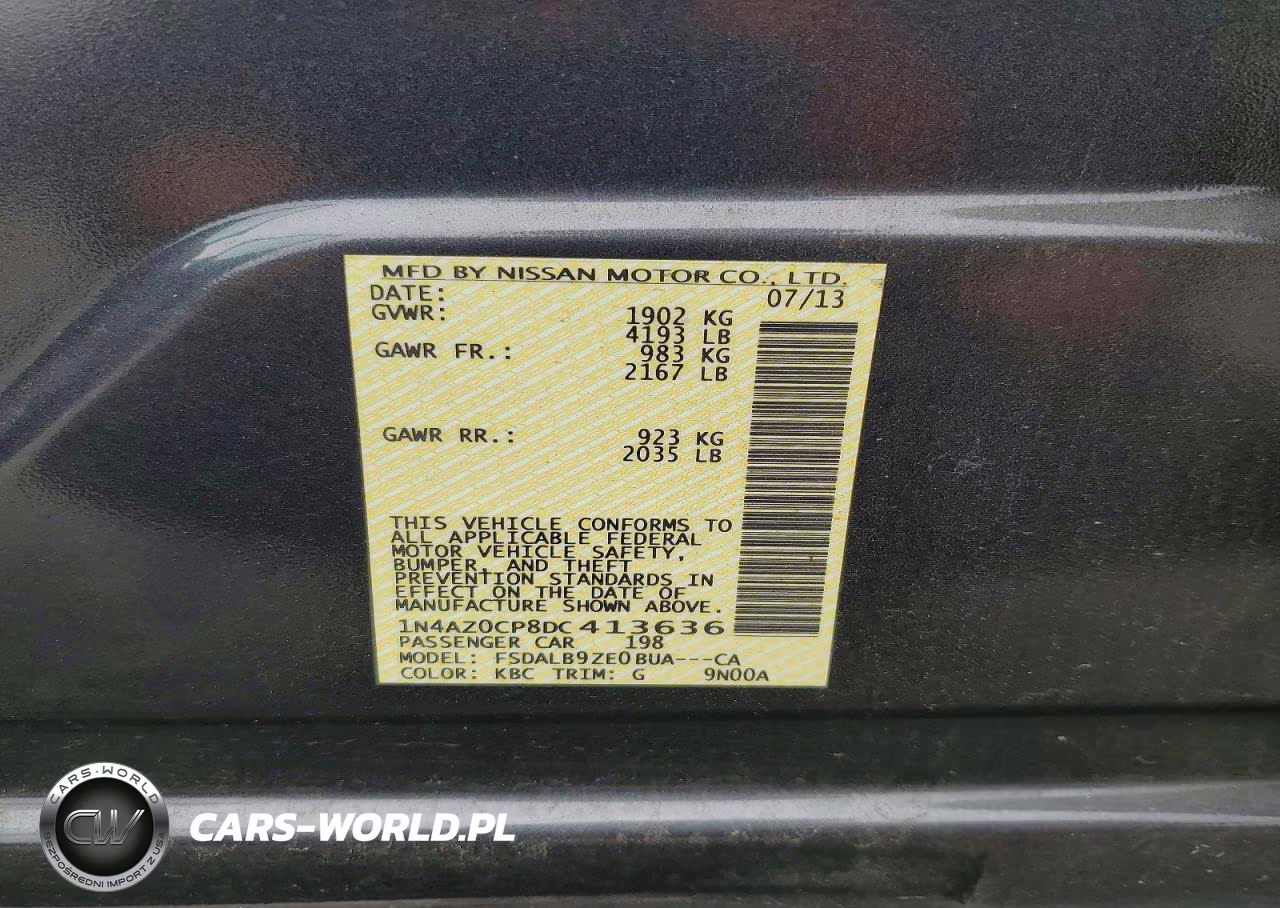 2013 Nissan Leaf S VIN:1N4AZ0CP8DC413636 - 13