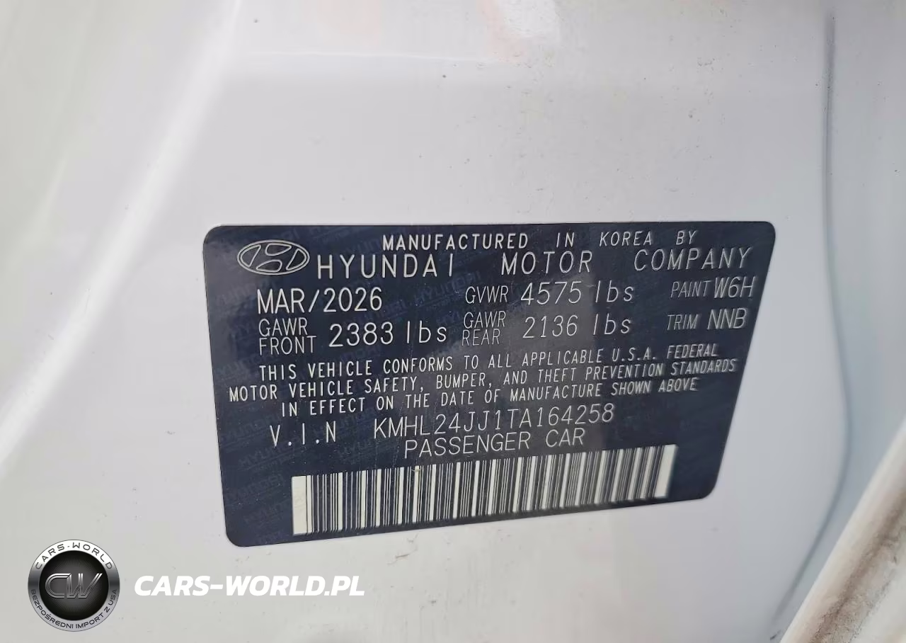 2026 Hyundai Sonata Hybrid Blue VIN:KMHL24JJ1TA164258 - 12
