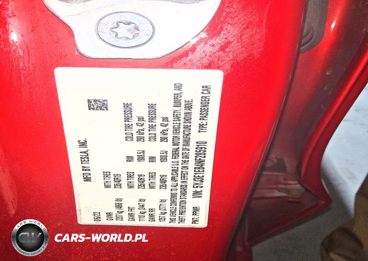 2022 Tesla Model 3 VIN:5YJ3E1EB4NF285910 - 12